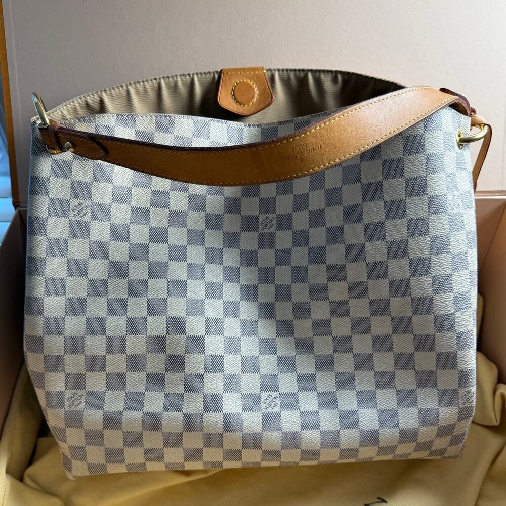 Louis Vuitton Authentic 100% Graceful hobo Damier Azur Bag - Picture 2 of 16